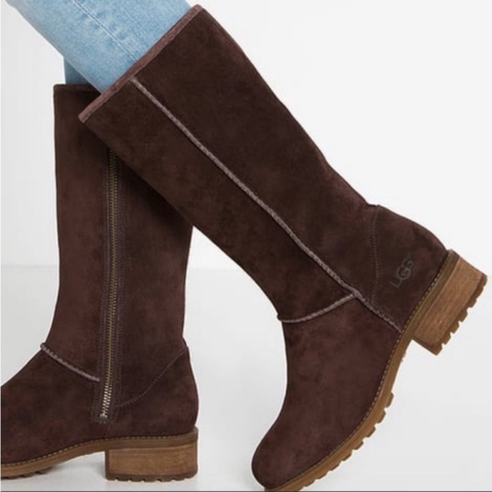 UGG Linford Suede Wool Mid Boots Sz 9